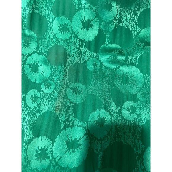 LOUIS FERAUD x Neiman Marcus Green Floral Print Pleated Hem Midi Dress S… - Picture 6 of 7